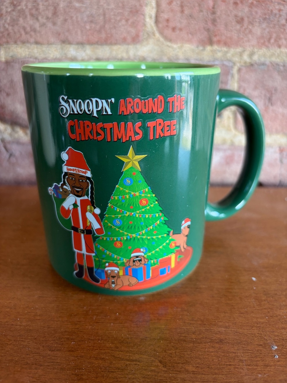 Green 'Snoop Around the Christmas Tree' Holiday Coffee Mug
